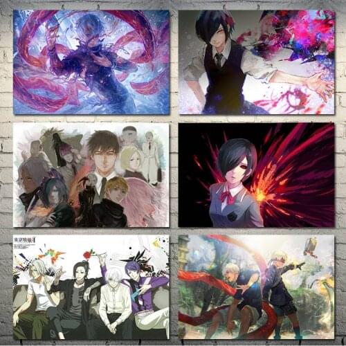 Tokyo Ghoul Japan Anime Canvas Painting Home Decoration Wall Art picture Prints Modular Modern No Frame Poster For Living Room