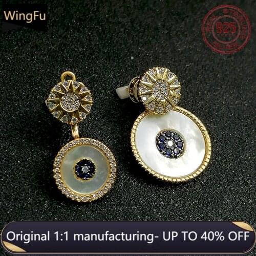 925 Sterling Silver Womens Earrings Zircon White Shell Earrings Luxury Brand Monaco Jewelry Gift