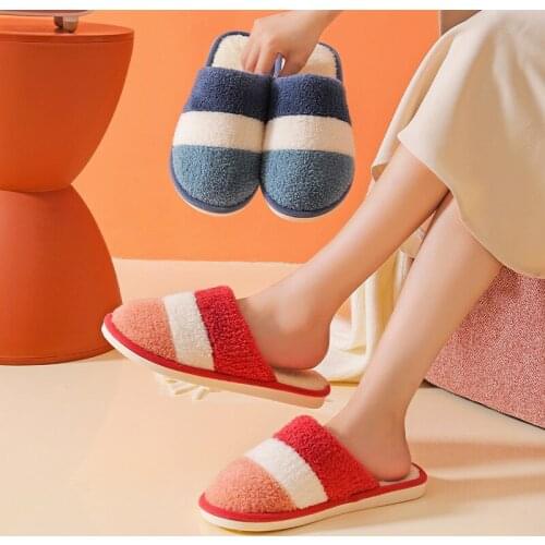 Mujer Winter Cotton Shoe Indoor Slippers Women 2021 Mixed Colors Home Large Size Ladies Shoes Fashion Flat Woman Slipper Zapatos