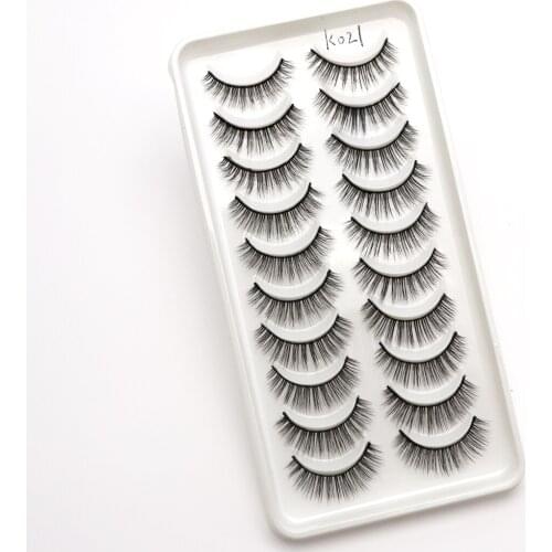 10 pairs 3D Faux Mink Lashes Natural Long False Eyelashes Volume Fake Lashes Makeup Extension Eyelashes maquiagem