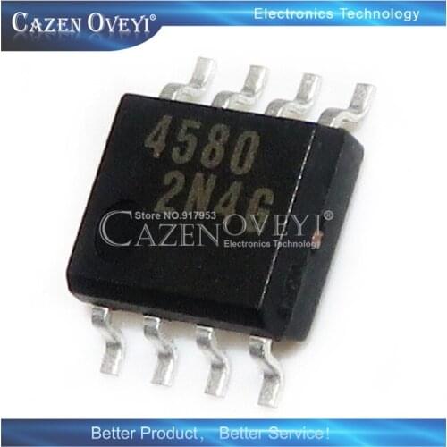 10piece NJM4580M JRC4580 4580D 4580 SOP-8 Dual Operational Amplifier In Stock