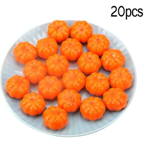 20pcs/bag Halloween Artificial Pumpkin For Wedding Birthday Party Decoration Supplies Mini Fake Simulation Vegetable