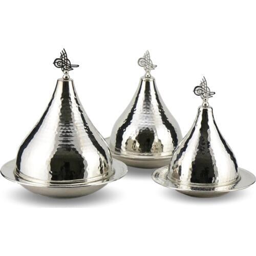 3 PCs Tattoo Copper Kubbeli Sugar Bowl