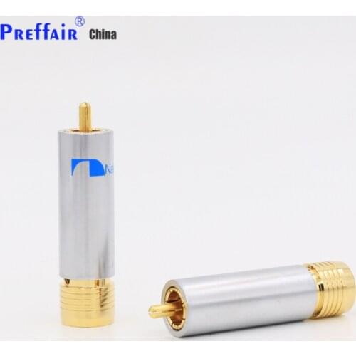 4pcs RCA Locking Non Solder Plug Connector RCA Connector Male Solder Video Gold Plated Connector