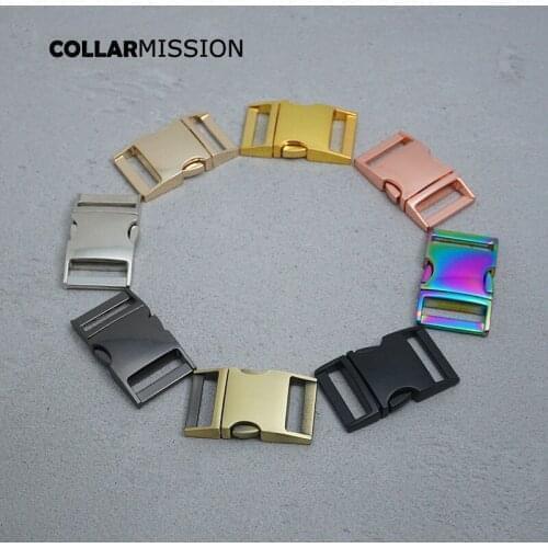 50pcs/lot Side release metal buckle kirsite DIY dog collars accessory durable high quality retailing 25mm webbing 8 kinds
