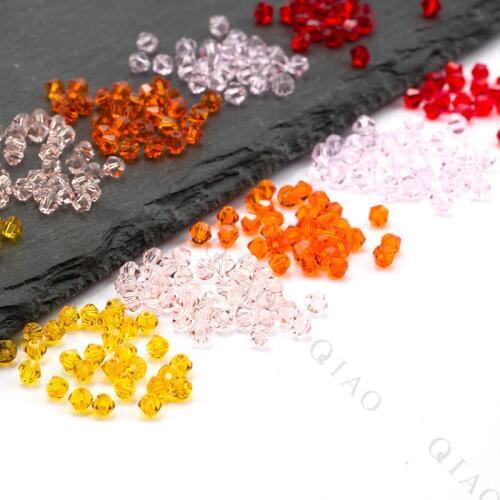 720pcs/lot Chinese Top Quality 4mm Multicolor Glass Bicone Bead Accessories Clothing with beads