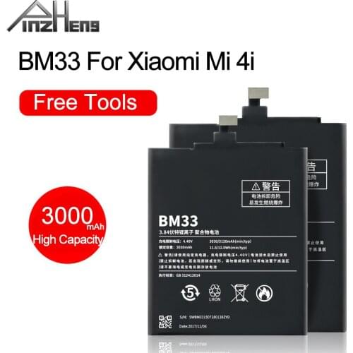 PINZHENG BM33 3000mAh Battery For Xiaomi Mi 4i Batteries High Quality Real Capacity Mobile Phone Replacement Bateria With Tools