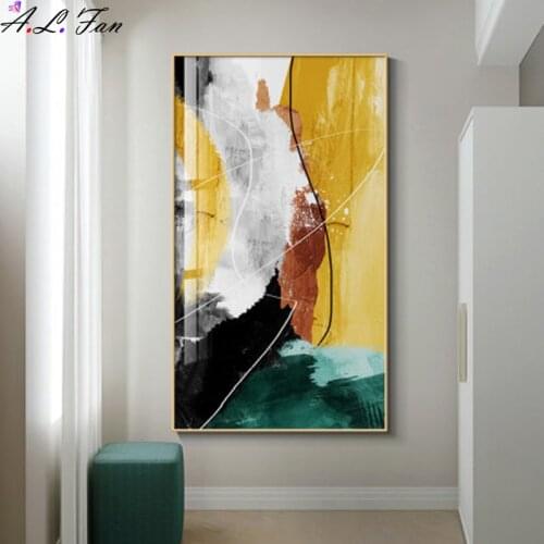 Watercolor abstract gold leaf canvas poster print modern gold wall art picture for living room bedroom scandinavian home decor