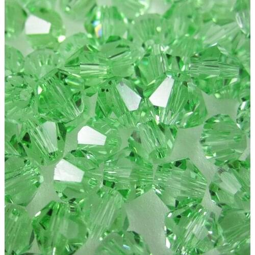 Free Shipping, 288pcs/Lot 6mm peridot color Chinese Top Quality Crystal Bicone Beads