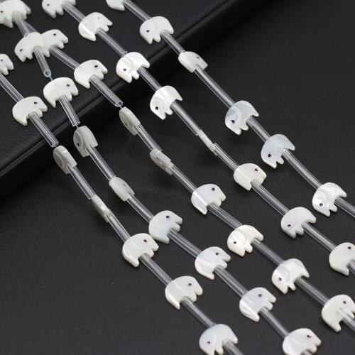 20 pcs/1Strip Natural Sea Shell Pig-Shaped Beads for Jewelry Making Charm DIY Necklace Bracelet Accessories 8x10 mm