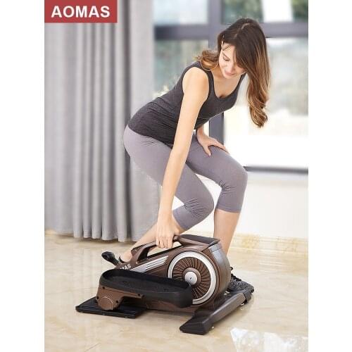 Household Elliptical Machine Body Jogging Mini Fitness Twist Stepper Electronic Home Exercise with Resistance Bands Stepper