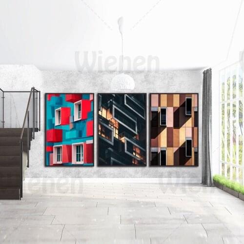 Colorful Windows Balcony Poster Nordic Photography Print Canvas Painting Architecture Fashion Art Picture Modern Home Decoration