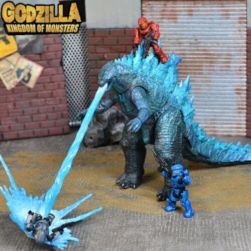 Bandai NECA Godzilla War King Kong Toy Hand-made Monster King Red Lotus Movie Jet Monster Action Model