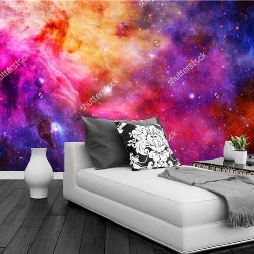 Cosmic sky wallpaper, 3D modern natural landscape mural for the living room bedroom ceiling background wall waterproof wallpaper