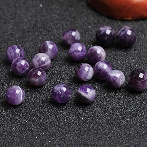 12mm 10PCS Natural Dream Lavender Amethystine Round Loose Beads For Feb. Birthstone Pisces Amulet TSB0191