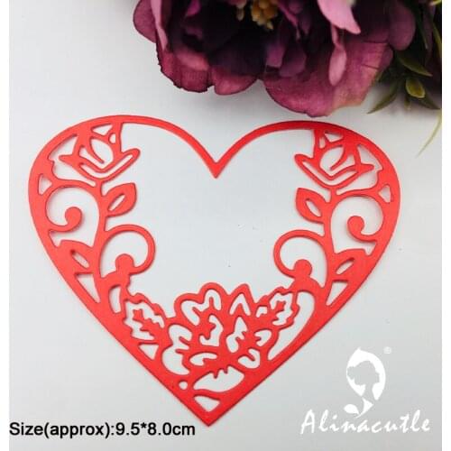Metal Cutting Die Cut Heart Flower Spring Scrapbook Paper craft album Handmade Card Stencil Cutter Punch Art Dies Alinacutle