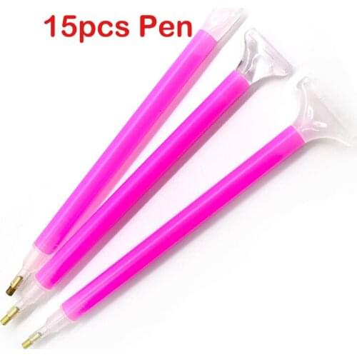 15 Pcs 5D DIY Diamond Painting Tool Diamond Painting Pen Holder DIY Point Drill Pen Storage Box Diamond embroidery accessories