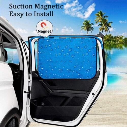 4-pack Anti-UV Car Magnetic Side Window Cling Sun Shade Shade Set
