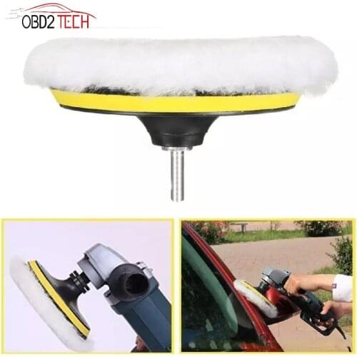 5 Pcs Universal Polisher Buffer kit 3 inch 4 Inch Soft Wool Bonnet Pad Car Polisher Car Body Polishing Discs Accessories Goods