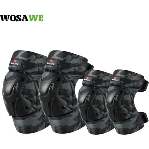 WOSAWE Adults Knee Pads Elbow Pads Sport Protective Gear Set for Cycling Motocross Skateboard Roller Skating