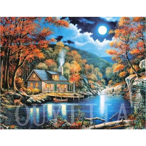 OUYIJIA5d DIY Diamond Maple Tree blossom Full Square Round Rhinestone Embroidery Cross Stitch Craft Tool Set A4 A5 Light Pad