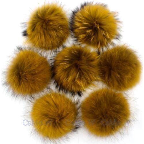 20 pcs/lot DIY Big Size 15cm DIY Real Fox Fur Pompoms Raccoon Fur Pom Pom Balls Fur Pompon For Pendants Bags Shoes Scarves