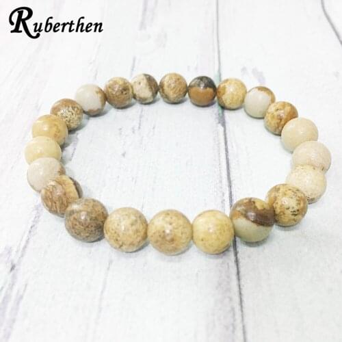 Ruberthen Hot Sale Picture J asper Bracelet Fashion Women`s Natural Stone Bracelet Yoga Balance Hearling Bracelet