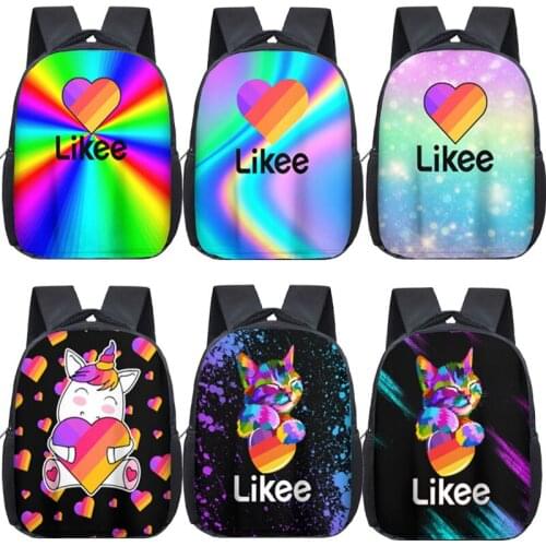 12 Inch Russia Style Likee Backpack for Girls Boy Cute School Bags Primary Kindergarten Bag LIKEE App Backpack Kids Mini Bookbag