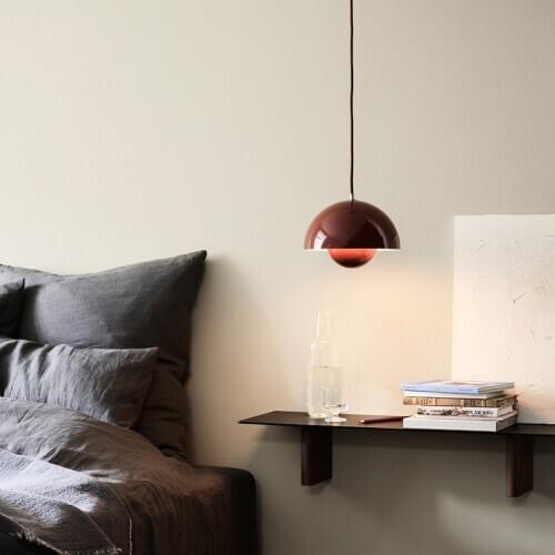 Nordic minimalist Danish design bud pendant lamp living room dining room cafe lamp bedroom bedside hanging lamp E27 Diameter23cm