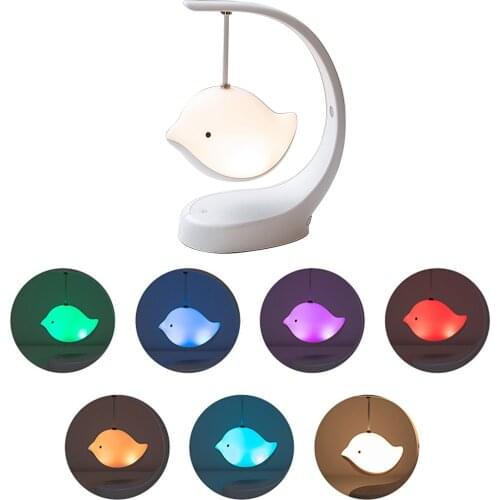 LED Night Light USB Rechargeable Table Light Wireless BT Speaker Color Changing Desk Light Support Stepless Dimming