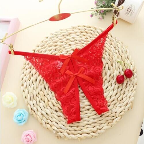 New Arrive Women Sexy Opening Crotch Panties Ladies Flower Lace Female Briefs Thongs G-string Lingerie Hollow Out Sexy Underwear