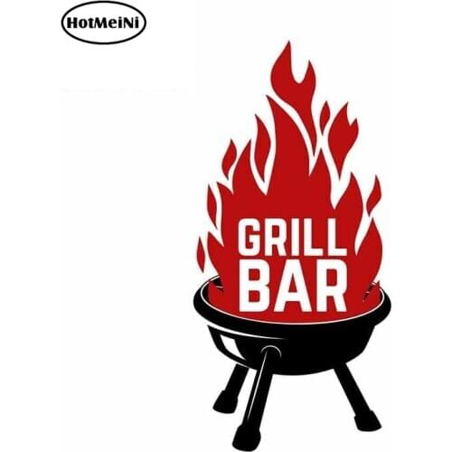 HotMeiNi 13cm x 6.5cm For Grill Bar Of Bbq Car Styling Vinyl Car Sticker Street Signs Personality Decal Decoration