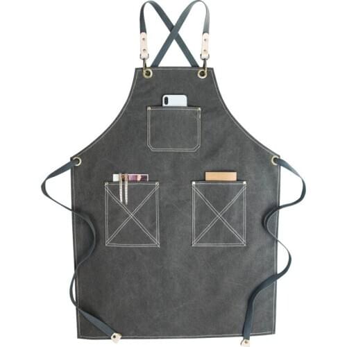 Waterproof work apron thickening barber shop hairdresser floral manicure beauty tea shop apron aprons