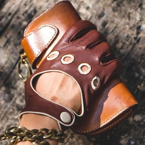 Top Quality Original British Summer Retro Sheepskin Leather Gloves Driving Motorcycle Equestrian Riding Thin Gloves S2254