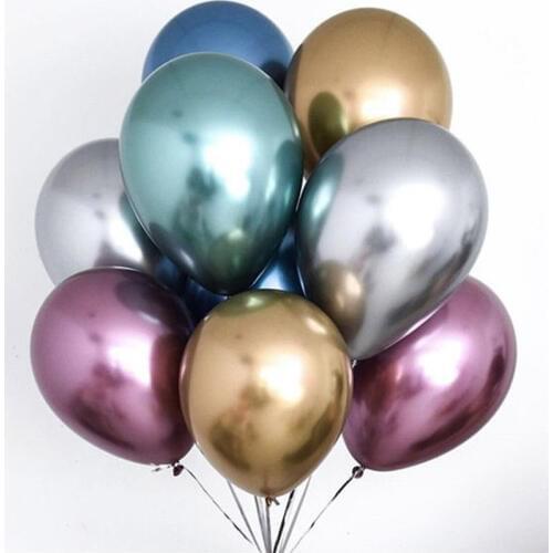 WEIGAO Metallic Chrome Latex Balloons Thick Metal Ballons Wedding Ballon Happy Birthday Balloons Gifts Valentines Day Air Ballon