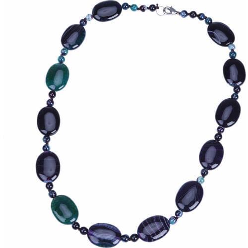 New arrive choker bohemian stone beads necklace handmade beaded necklace women jewelry accessories