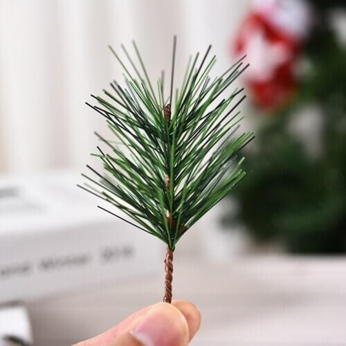 1/10/30Pcs Pine Tree Branch Pine Needle Artificial Flower Plant Fake Flower Branch For Christmas Tree Decor Accessories DIY Gift