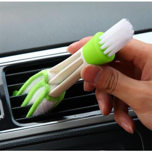1PC Car Cleaning Brush Double Ended Car Air Vent Slit Cleaner Brush Dusting Blinds Keyboard Cleaning Brushes Home Cleaner