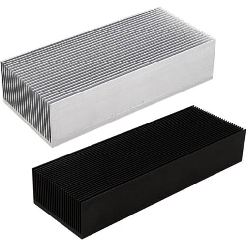 2 Pcs Aluminum Heat Radiator Heatsink Cooling Fin, Silver & Black
