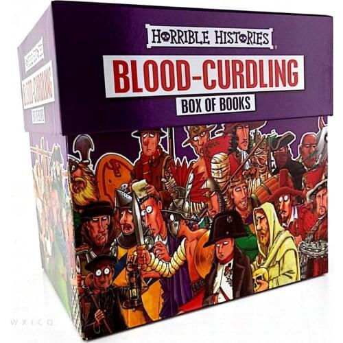 20 BOOKS Horrible Histories Blood Curdling Box Of Books Collection Original English Reading Childrens Books