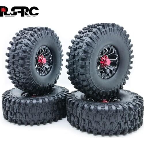 4PCS 120MM 1.9" Rubber Rocks Tyres / Wheel Tires for 1:10 RC Rock Crawler Axial SCX10 90046 AXI03007 D90 D110 TF2 Traxxas TRX-4