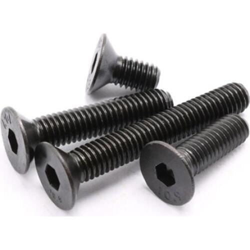 4Pcs M5 Left Allen Countersunk Head Screws Hex Socket Screw Left-hand Reverse Wire Hexagon Bolts 10mm-25mm Length