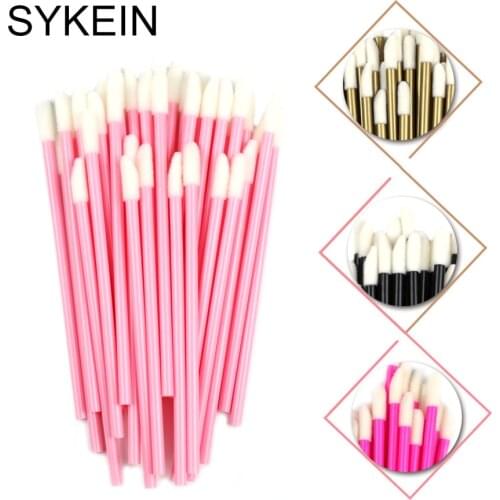 50 Pcs Disposable Lip Brush Lipstick Lip Glossy Eyelash Lash Extension Mascara Wands Applicators Cleaner Makeups Tools Cosmetic