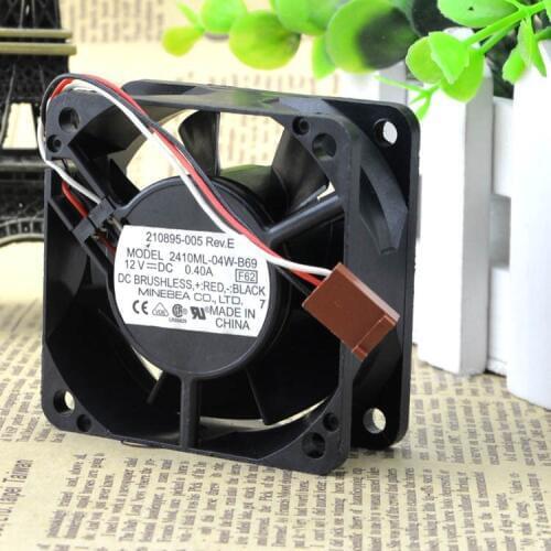 6025 Original FOR NMB 2410ML-04W-B69 12V 0.40A Three-wire Industrial Computer Cooling Fan