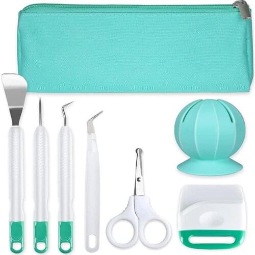 8Pcs Vinyl Weeding Tools Set With Vinyl Scrap Collector & Carrying Bag For Cricut/Silhouette/Siser/Oracal 631 651 751 Vinyl