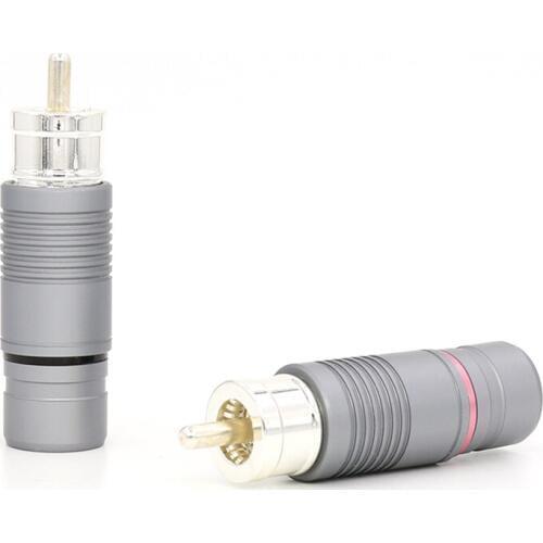 Voodoo Silver Shadow audio RCA connectors plug with silver plated for Audio interconnect cable