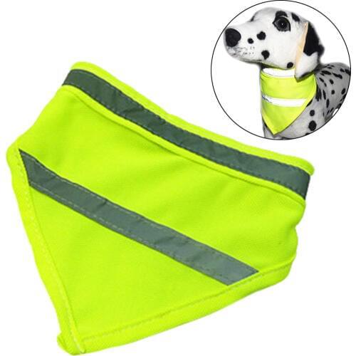 Safety Dog Scarf Pet Bandana Fashionable Reflective Adjustable Dog Scarf Pet Bandana Scarf Neckerchief for Dogs Cats