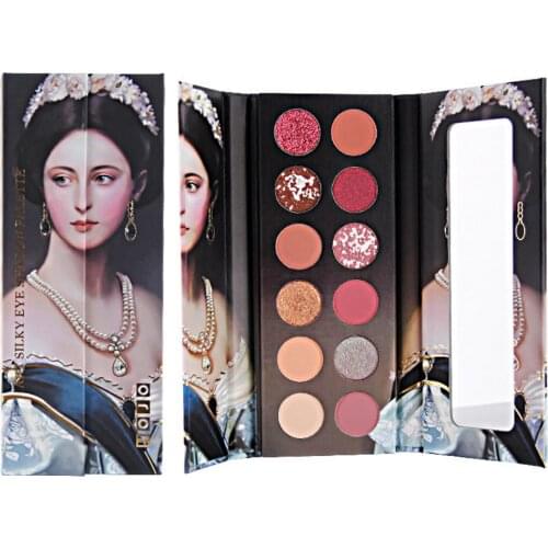 Noble Oil Painting 12 Color Eyeshadow Palette Matte Pearlescent Earth Color Eyeshadow