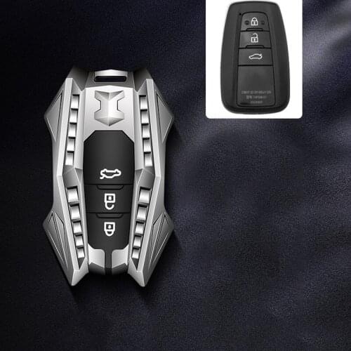 Zinc alloy+silicone Car Remote Key Cover Case For Toyota Camry Corolla C-HR CHR Prado RAV4 Prius 2018 2019 2020 2/3Buttons