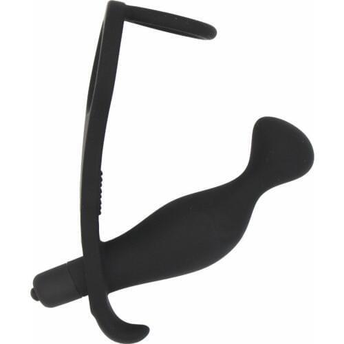 Double Cock Rings G Spot Anal Butt Plug Vibrator Anal Plug Silicone Prostata Massage Adult Sex Toys For Men Gay Woman Products